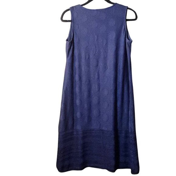 Chico's 0 Monochrome Navy Blue Polka Dot Midi Dress Size Small NWT $80 - Picture 2 of 6